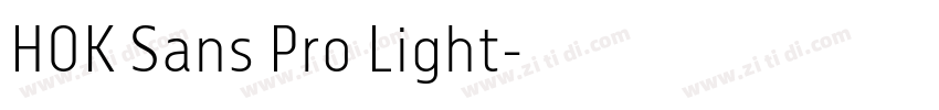 HOK Sans Pro Light字体转换